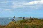 L'Île-Grande, le rocher du Corbeau, la statue du carrier