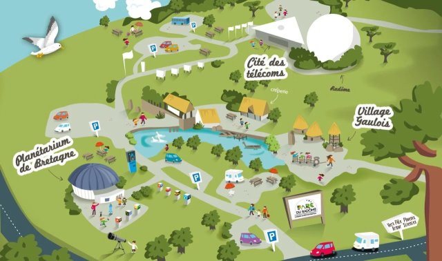 Plan de site du Parc du Radôme